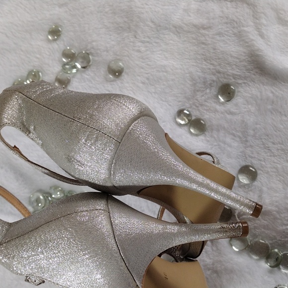Badgley Mischka Strappy & Sparkly Sandal Heels - Picture 5 of 6